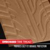 imageMotor Trend GrandPrix Seat Covers for Cars 2Pack Gray Tire Tread Embossed Car Seat Covers for Front Seats Automotive Interior Covers for Car Truck Van SUVBeige