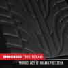 imageMotor Trend GrandPrix Seat Covers for Cars 2Pack Gray Tire Tread Embossed Car Seat Covers for Front Seats Automotive Interior Covers for Car Truck Van SUVBlack