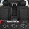 imageMotor Trend GrandPrix Seat Covers for Cars 2Pack Gray Tire Tread Embossed Car Seat Covers for Front Seats Automotive Interior Covers for Car Truck Van SUVBlack