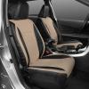 imageMotor Trend Gray Faux Leather Car Seat Covers for Front Seats  Automotive Bucket PU Leather Seat Covers for SUV Made for Vehicles with Removable Headrests Interior Covers for Car Truck Van SUVBeige TwoTone