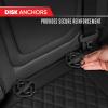 imageMotor Trend Rear Seat Cushion  Black Diamond Stitched Faux Leather Rear Seat Cover for Cars Trucks SUVs  Padded Waterproof NonSlip Back Seat Cover with Storage Pockets