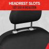 imageMotor Trend SpillGuard Seat Covers for Cars Trucks SUV  Gray Seat Covers with Waterproof Neoprene Lining Automotive Car Seat Covers for Front Seats Only Forros Para Asientos de CarroRed