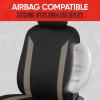 imageMotor Trend SpillGuard Seat Covers for Cars Trucks SUV  Gray Seat Covers with Waterproof Neoprene Lining Automotive Car Seat Covers for Front Seats Only Forros Para Asientos de CarroBeige