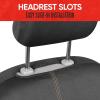 imageMotor Trend SpillGuard Waterproof Seat Covers for Front Seats Gray Stitching  Durable Neoprene Car Seat Protectors Easy to Install Interior Covers for Auto Truck Van SUVBeige Stitching