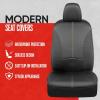 imageMotor Trend SpillGuard Waterproof Seat Covers for Front Seats Gray Stitching  Durable Neoprene Car Seat Protectors Easy to Install Interior Covers for Auto Truck Van SUVBeige Stitching