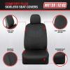 imageMotor Trend Super Sport Gray Faux Leather Seat Covers Front Seats  Modern TwoTone Design Easy to Install Seat Protectors Interior Covers for Car Truck Van and SUVGray