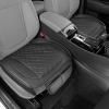 imageMotor Trend Car Seat Cushion 2 Pack  Diamond Stitched Faux Leather Seat Covers for Cars Trucks SUV Black Padded Car Seat Covers with Storage Pockets Premium Automotive Seat Covers for Front SeatsBlack