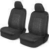 imageMotor Trend GrandPrix Seat Covers for Cars 2Pack Gray Tire Tread Embossed Car Seat Covers for Front Seats Automotive Interior Covers for Car Truck Van SUVBlack