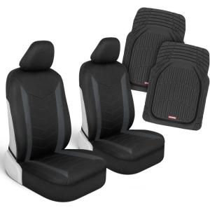 imageBDK AquaShield Rear Bench Car Seat Cover  Waterproof Neoprene Back Cover for Cars Trucks Van SUV  Ideal Protector Kids ampamp Dogs  Automotive Accessories BlackCharcoal Front Seats  Mats
