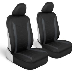 imageBDK AquaShield Rear Bench Car Seat Cover  Waterproof Neoprene Back Cover for Cars Trucks Van SUV  Ideal Protector Kids ampamp Dogs  Automotive Accessories BlackCharcoal Gray  Front Seats