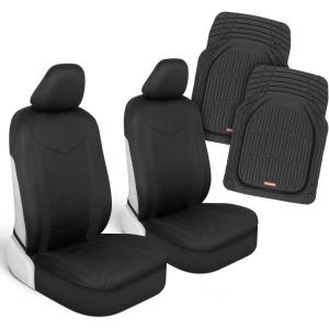 imageBDK AquaShield Rear Bench Car Seat Cover  Waterproof Neoprene Back Cover for Cars Trucks Van SUV  Ideal Protector Kids ampamp Dogs  Automotive Accessories BlackBlack Front Seats  Mats