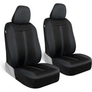 imageMotor Trend Black Cloth Car Seat Covers for Front Seats  Premium Automotive Bucket Seat Covers Made for Vehicles with Removable Headrests Interior Covers for Car Truck Van SUV Seat ProtectorGray Front Seats