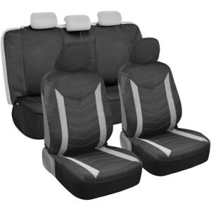 imageMotor Trend SpillGuard Car Seat Covers Full Set Waterproof  Neoprene Seat Protectors with Split Rear Bench for Auto Truck Van and SUVFull Set