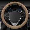 imageMotor Trend Blue Synthetic Leather Steering Wheel CoverCross Diamond StitchingTwo Tone Sport Grip Blue AccentBlack 15 inchALL BEIGE