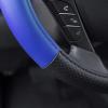 imageMotor Trend Blue Synthetic Leather Steering Wheel CoverCross Diamond StitchingTwo Tone Sport Grip Blue AccentBlack 15 inchBlue Accent  Black