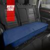 imageMotor Trend Faux Leather Padded Rear Bench Car Seat Cover With Storage PocketsBlue