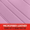 imageMotor Trend Pink Faux Leather Vehicle Seat Cover Universal Fit Rear Bench Padded Storage Pockets Waterproof Microfiber Car Trucks SUV MTSC421