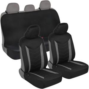 imageSuperior Protectorate  Neoprene Car Seat Covers  Black ampamp Gray Two Tone Chevron Stitched Premium Waterproof Automotive Seat Protectors MultiLayer Material for Interior Fit