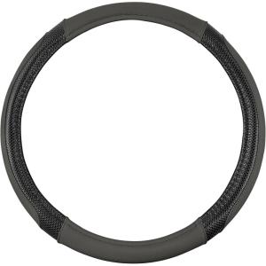 imageMotor Trend GripTech Sport Red Steering Wheel Cover  Enhanced Traction and Comfort for Car Truck Van SUV  15 inch TwoTone DesignGray