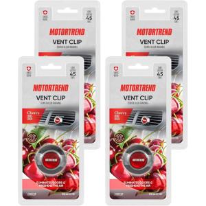 image:imageMotor Trend 4Piece Vent Clip Car Air Freshener for Cars Trucks SUVs Vans  Interior Odor Eliminating Deodorizer Car Fresheners Long Lasting Car Scent Air Fresheners Diffuser  Cherry Fragrance