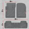 image:imageMotor Trend FlexTough Heavy Duty Black Rubber Car Floor Mats All Weather amp Cargo Liner for SUV Full Set  Universal Trim to Fit Automotive Floor Mat amp Trunk Mats for Cars Interior AccessoriesGray