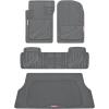 image:imageMotor Trend FlexTough Heavy Duty Black Rubber Car Floor Mats All Weather amp Cargo Liner for SUV Full Set  Universal Trim to Fit Automotive Floor Mat amp Trunk Mats for Cars Interior AccessoriesGray