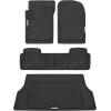 image:imageMotor Trend FlexTough Heavy Duty Black Rubber Car Floor Mats All Weather amp Cargo Liner for SUV Full Set  Universal Trim to Fit Automotive Floor Mat amp Trunk Mats for Cars Interior AccessoriesBlack