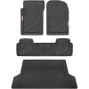 image:imageMotor Trend FlexTough Heavy Duty Black Rubber Car Floor Mats All Weather amp Cargo Liner for SUV Full Set  Universal Trim to Fit Automotive Floor Mat amp Trunk Mats for Cars Interior AccessoriesBlack