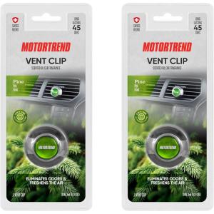 image:imageMotor Trend Car Air Freshener Vent Clips for Car Truck Van SUV Home amp Kitchen Long Lasting Odor Eliminator Fragrance  Scent Pine 2 Count