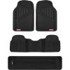 image:imageMotor Trend 3 Row Odorless Rubber Floor Mats amp Liners for Car SUV Van Durable Heavy Duty Polymerized Latex Full Interior Protection ExtraHigh Ridgeline Design Black Model Number MT773801BKBlack
