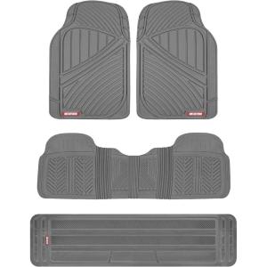image:imageMotor Trend 3 Row Odorless Rubber Floor Mats amp Liners for Car SUV Van Durable Heavy Duty Polymerized Latex Full Interior Protection ExtraHigh Ridgeline Design Black Model Number MT773801BKGray