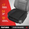 image:imageMotor Trend Faux Leather Car Seat Cover Front Bottom Seat Cushion Cover  Classic Luxury Wrap Protector  Universal Fit for Cars Trucks SUVs Vans 1pc BlackBlack
