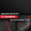 image:imageMotor Trend Hex Leatherette Seat Covers  Universal Fit Front Seat Protector for Cars Trucks SUVs  Premium Interior Protection Easy to Install Automotive Upgrade Black amp Red Car Seat CoverBlack  Red Full Coverage