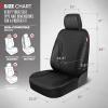 image:imageMotor Trend Hex Leatherette Seat Covers  Universal Fit Front Seat Protector for Cars Trucks SUVs  Premium Interior Protection Easy to Install Automotive Upgrade Black amp Red Car Seat CoverBlack