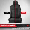 image:imageMotor Trend Hex Leatherette Seat Covers  Universal Fit Front Seat Protector for Cars Trucks SUVs  Premium Interior Protection Easy to Install Automotive Upgrade Black amp Red Car Seat CoverBlack  Red Full Coverage