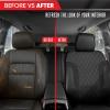 image:imageMotor Trend Hex Leatherette Seat Covers  Universal Fit Front Seat Protector for Cars Trucks SUVs  Premium Interior Protection Easy to Install Automotive Upgrade Black amp Red Car Seat CoverBlack