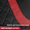 image:imageMotor Trend Hex Leatherette Seat Covers  Universal Fit Front Seat Protector for Cars Trucks SUVs  Premium Interior Protection Easy to Install Automotive Upgrade Black amp Red Car Seat CoverBlack  Red