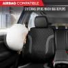 image:imageMotor Trend Hex Leatherette Seat Covers  Universal Fit Front Seat Protector for Cars Trucks SUVs  Premium Interior Protection Easy to Install Automotive Upgrade Black amp Red Car Seat CoverBlack  Gray