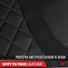 image:imageMotor Trend Hex Leatherette Seat Covers  Universal Fit Front Seat Protector for Cars Trucks SUVs  Premium Interior Protection Easy to Install Automotive Upgrade Black amp Red Car Seat CoverBlack