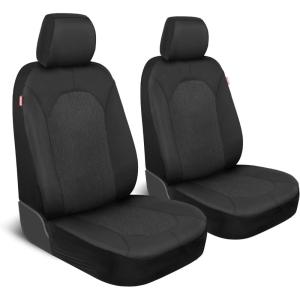 image:imageMotor Trend Black Car Seat Covers Set  2 Front Seats  SpillProof Neoprene CarSeat Cover Protector for Cars  Automotive Car Accessories Interior Covers for SUV amp Small Trucks  Semi Universal FitBlack