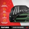 image:imageMotor Trend Black USA Flag Waterproof Car Cover  All Weather Outdoor Protection UV Resistant Windproof Scratchproof  SemiUniversal Fit Sedan Full Car Cover for Sun Rain Snow 171 190 LengthBlack Flag Up to 210
