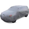image:imageMotor Trend Black USA Flag Waterproof Car Cover  All Weather Outdoor Protection UV Resistant Windproof Scratchproof  SemiUniversal Fit Sedan Full Car Cover for Sun Rain Snow 171 190 LengthSilver 185L x 72W x 56H