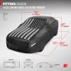image:imageMotor Trend Black USA Flag Waterproof Car Cover  All Weather Outdoor Protection UV Resistant Windproof Scratchproof  SemiUniversal Fit Sedan Full Car Cover for Sun Rain Snow 171 190 LengthBlack Flag Up to 190