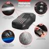 image:imageMotor Trend Black USA Flag Waterproof Car Cover  All Weather Outdoor Protection UV Resistant Windproof Scratchproof  SemiUniversal Fit Sedan Full Car Cover for Sun Rain Snow 171 190 LengthBlack Flag Up to 190