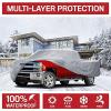 image:imageMotor Trend Large Truck Car Cover Waterproof All Weather Heavy Duty Car Cover Protection UV Rain Snow Universal Fit Car Cover For Automobiles Pickup Trucks Outdoor Indoor Cover For Trucks  208LMax Bed Length 84  230 L x 80 W x 60 H