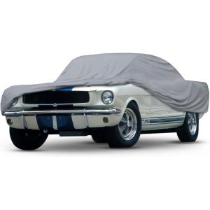 image:imageMotor Trend 4Series Lightweight Car Cover Fits 20092023 Dodge Challenger Sedan SXT RT SRT Hellcat Breathable AntiMoisture WaterResistant ScratchResistant AllWeather Outdoor amp Indoor UseFord Mustang Classic 19641973